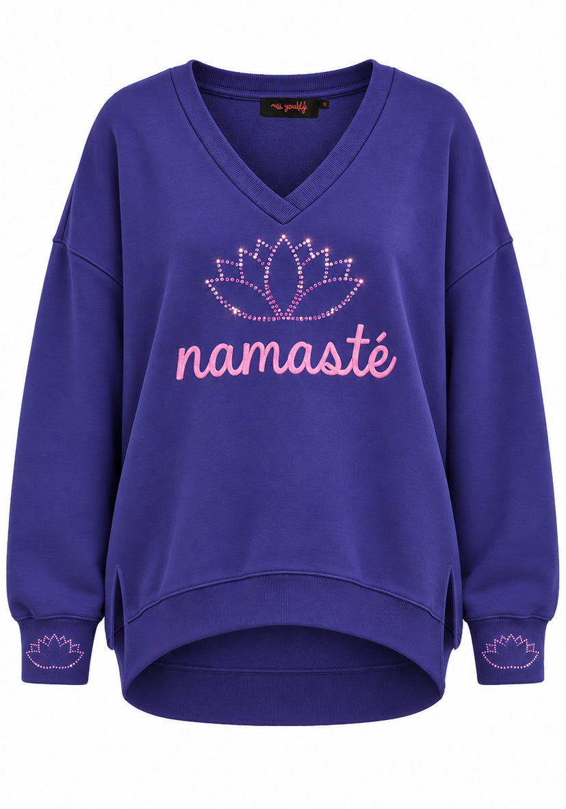 V-Neck Namasté - blau