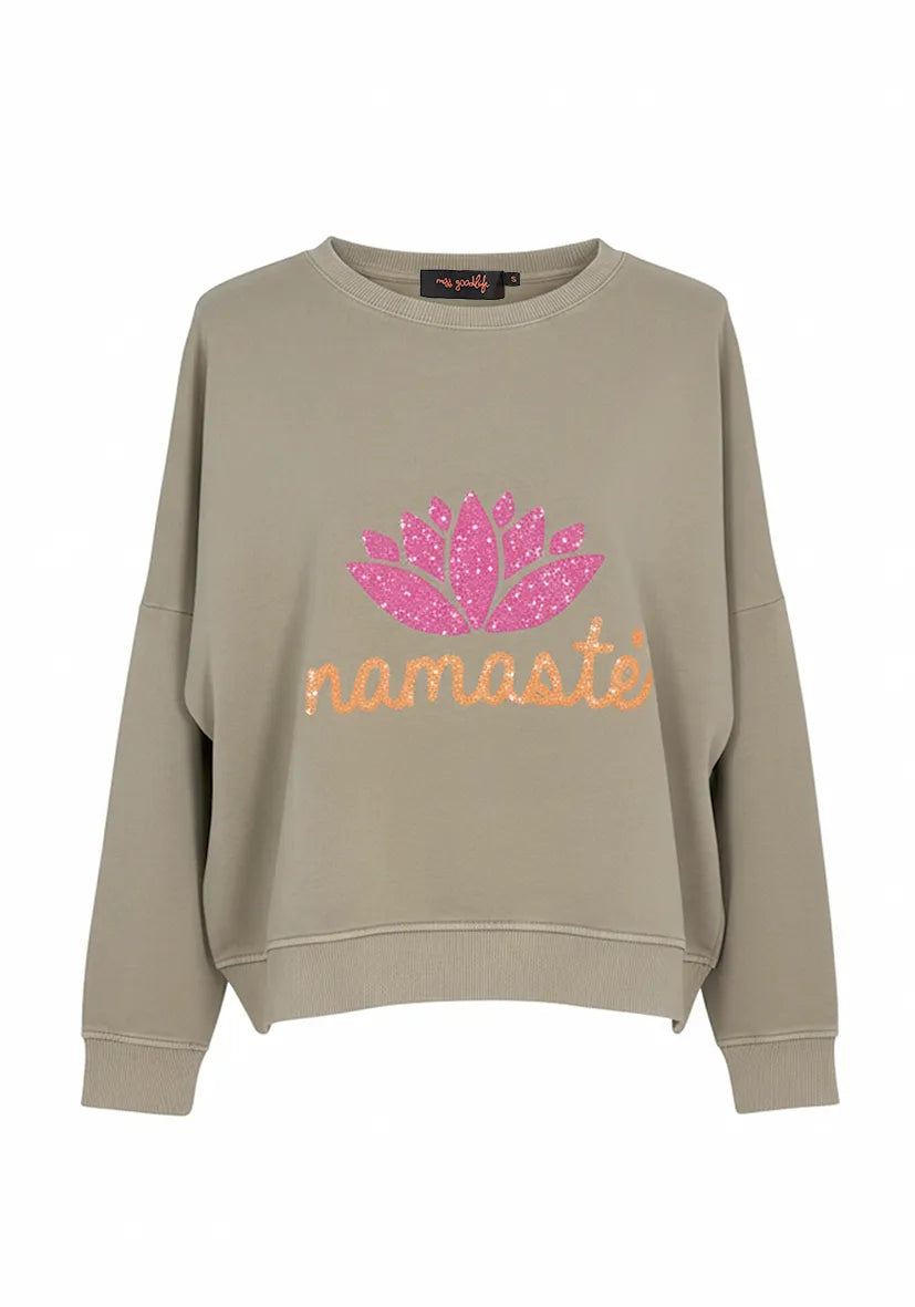 Roundneck Namasté Glitter - sand