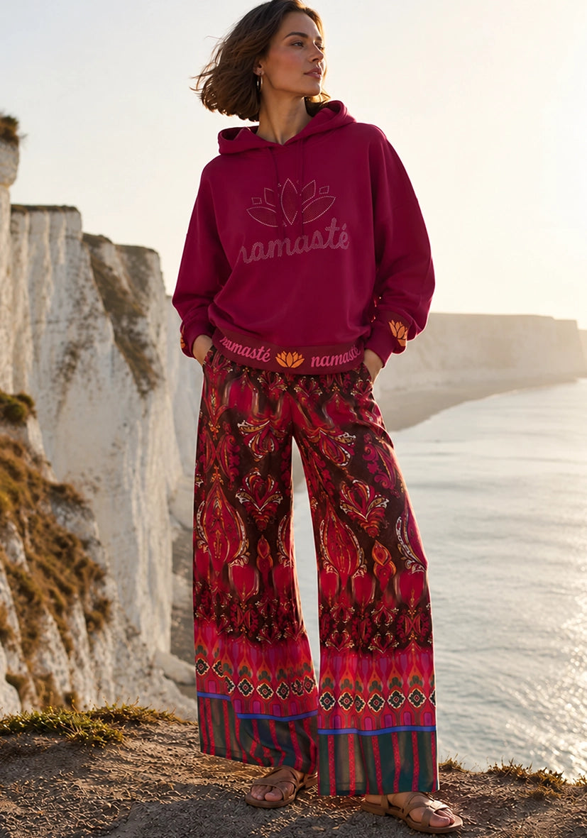 Hoodie Namasté - berry