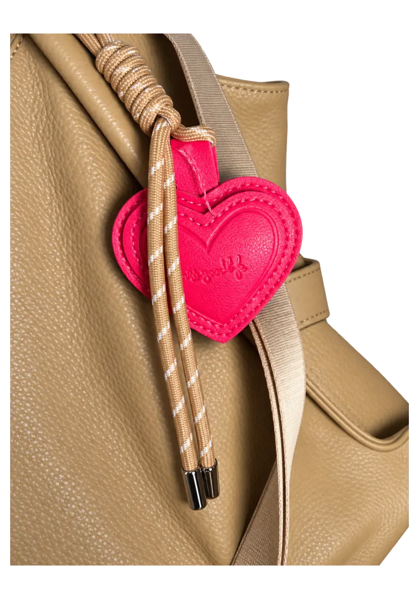 Leather Shopper Love - sand