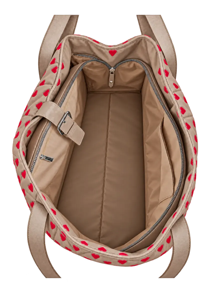 Shopper Miss Goodlife Heart - taupe