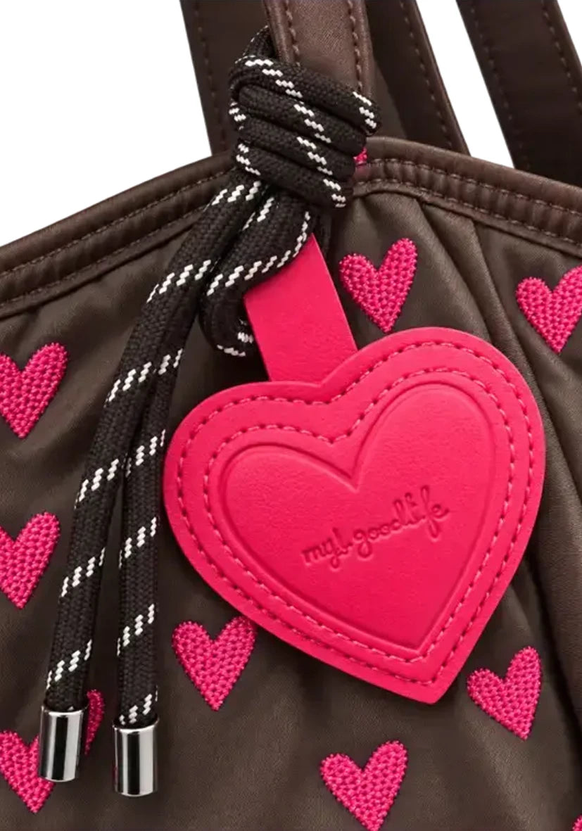 Shopper Miss Goodlife Heart - dunkelbraun