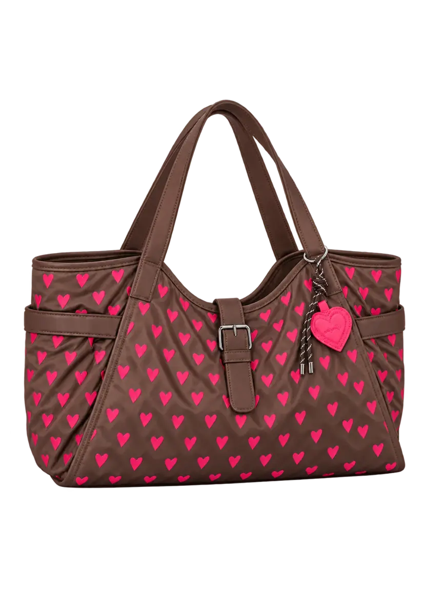 Shopper Miss Goodlife Heart - dunkelbraun