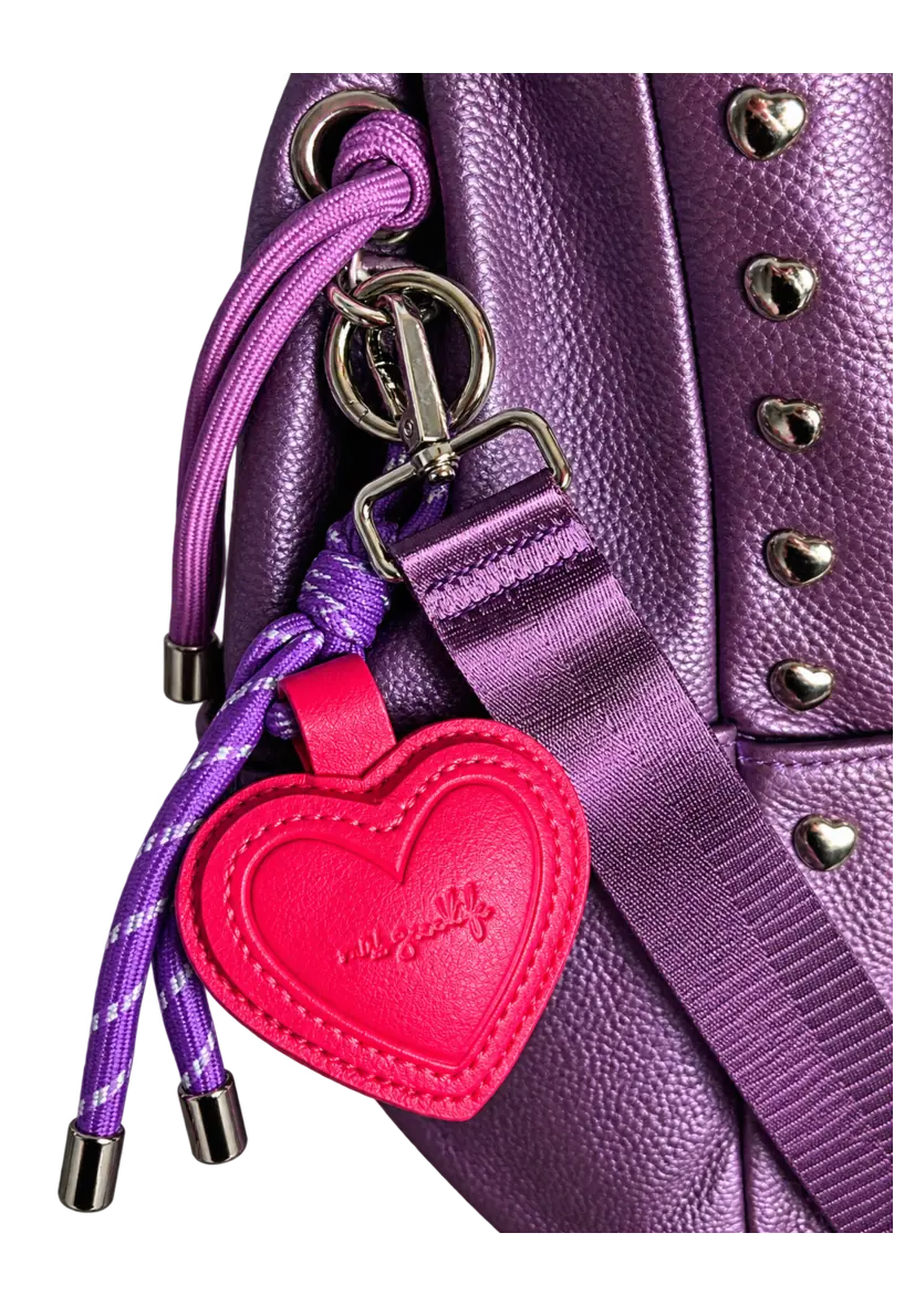 Braided Leather Bag Miss Goodlife - violett