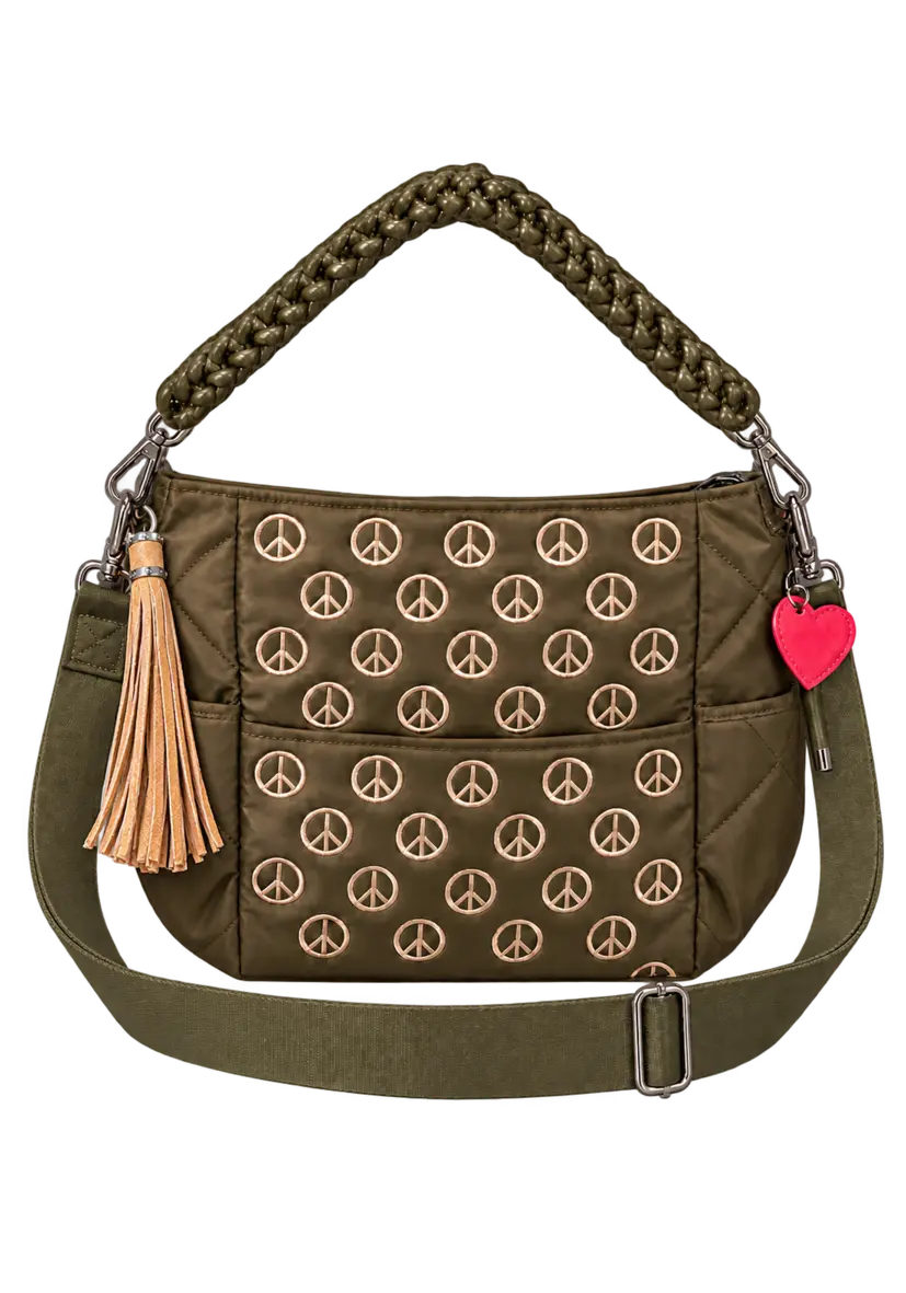 Leather Tassel Charm - sand