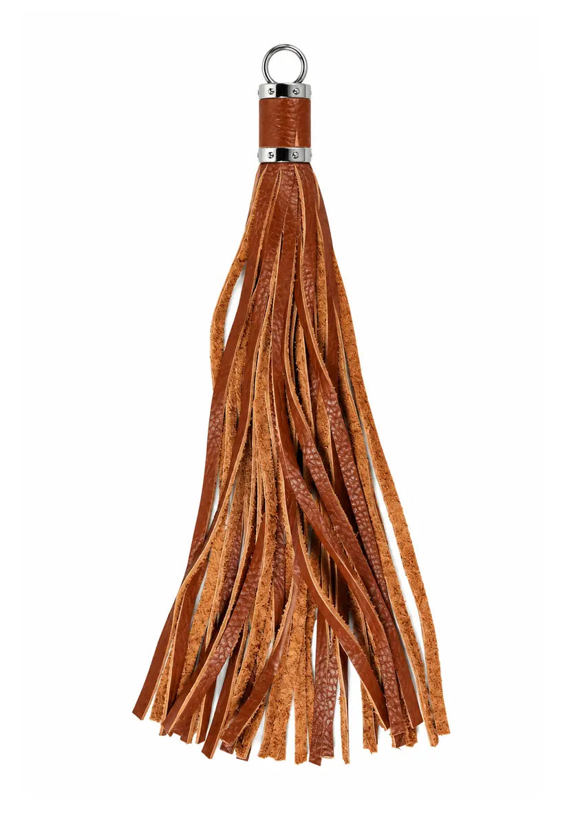 Leather Tassel Charm - braun