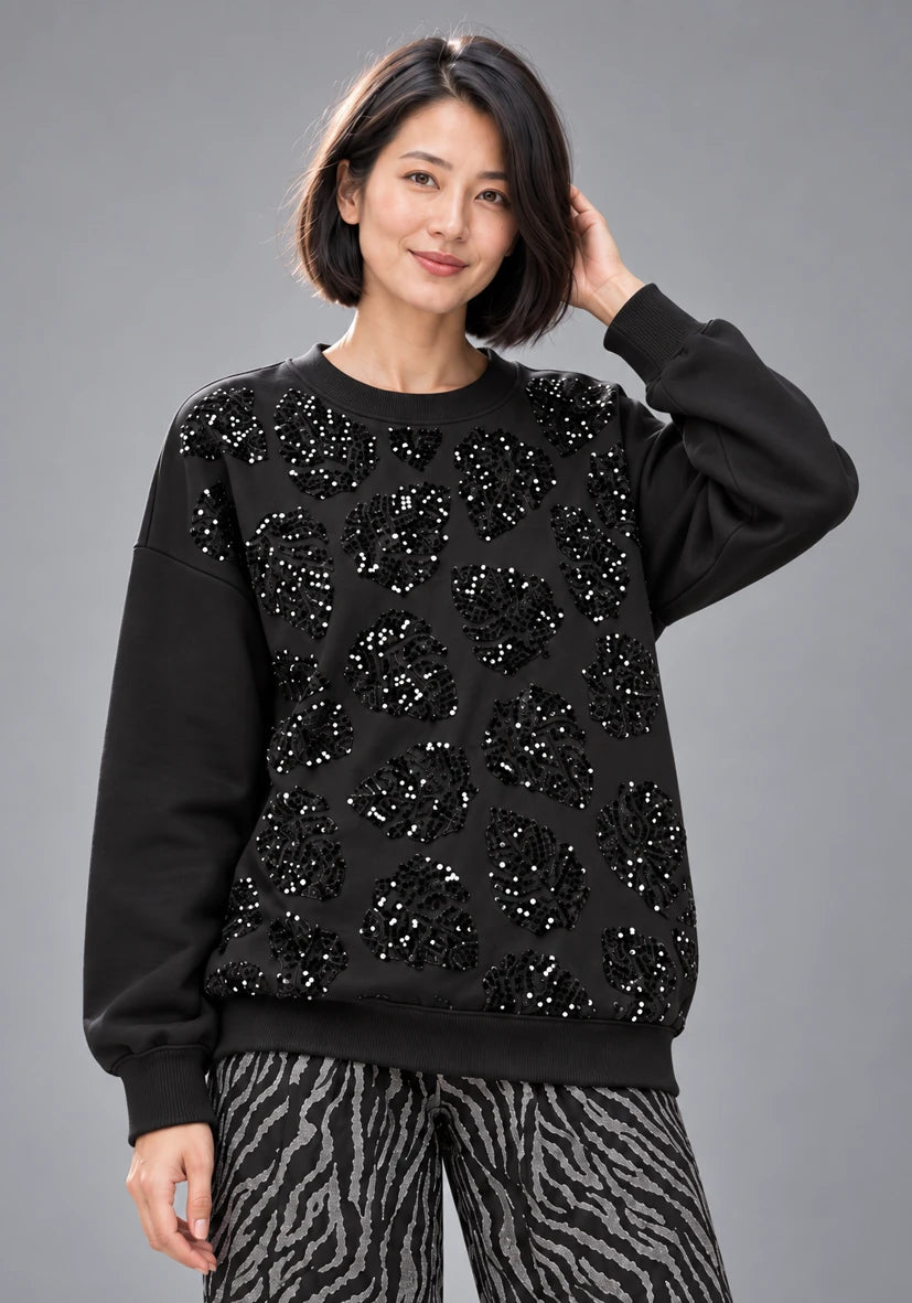 Roundneck sparkly Ornament Pailette