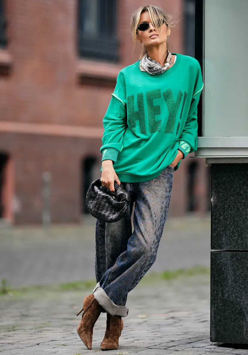 Barrel Jeans Leo Sparkle - braun
