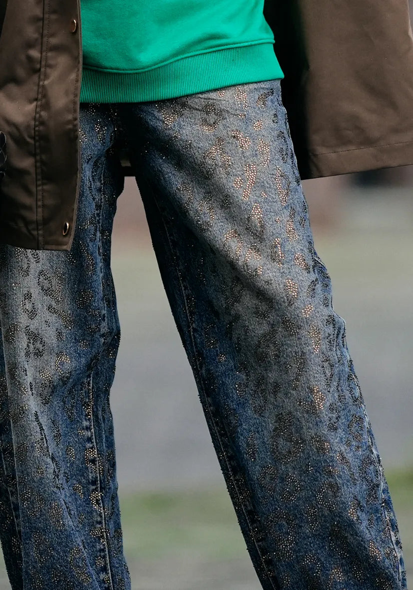 Barrel Jeans Leo Sparkle - braun