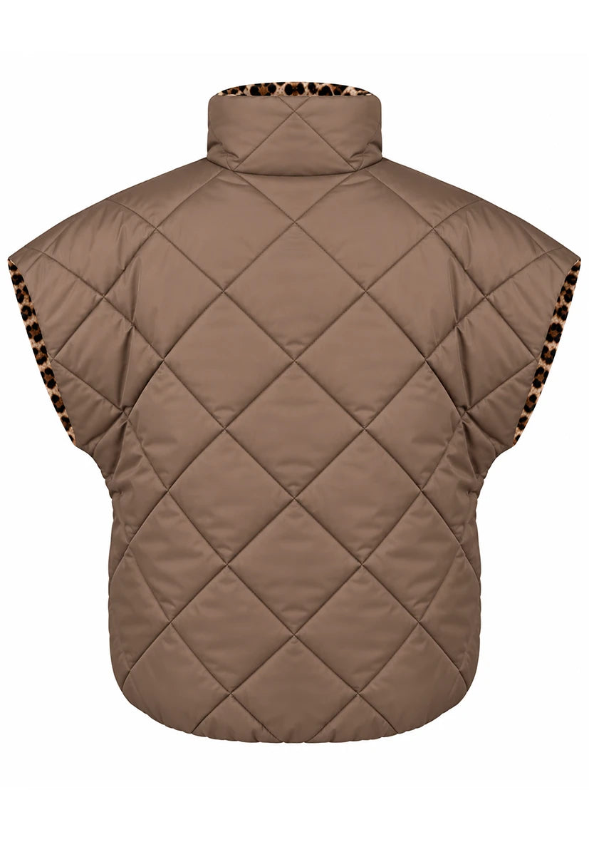 Reversible Vest Leo Taupe