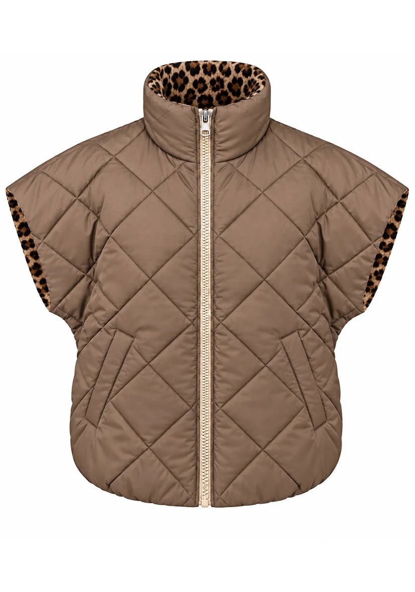 Reversible Vest Leo Taupe