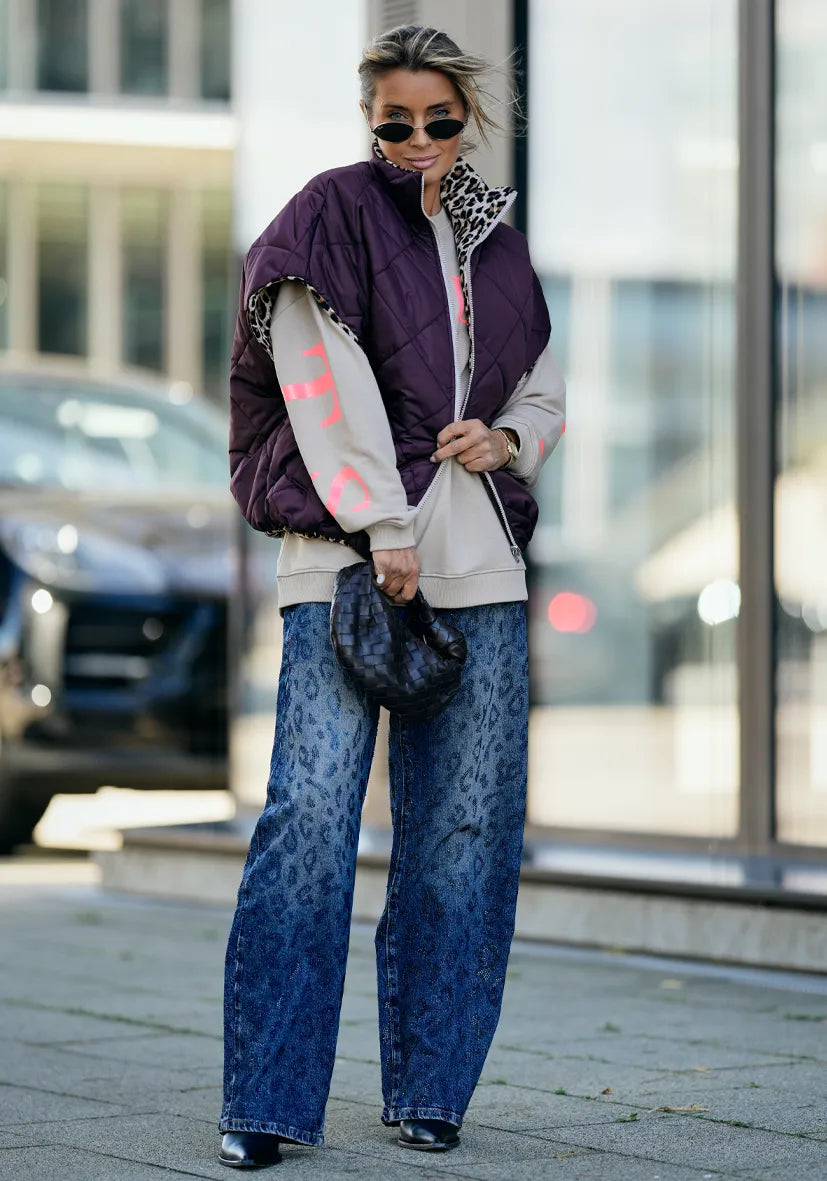 Manteau court Smile & Glow - gris