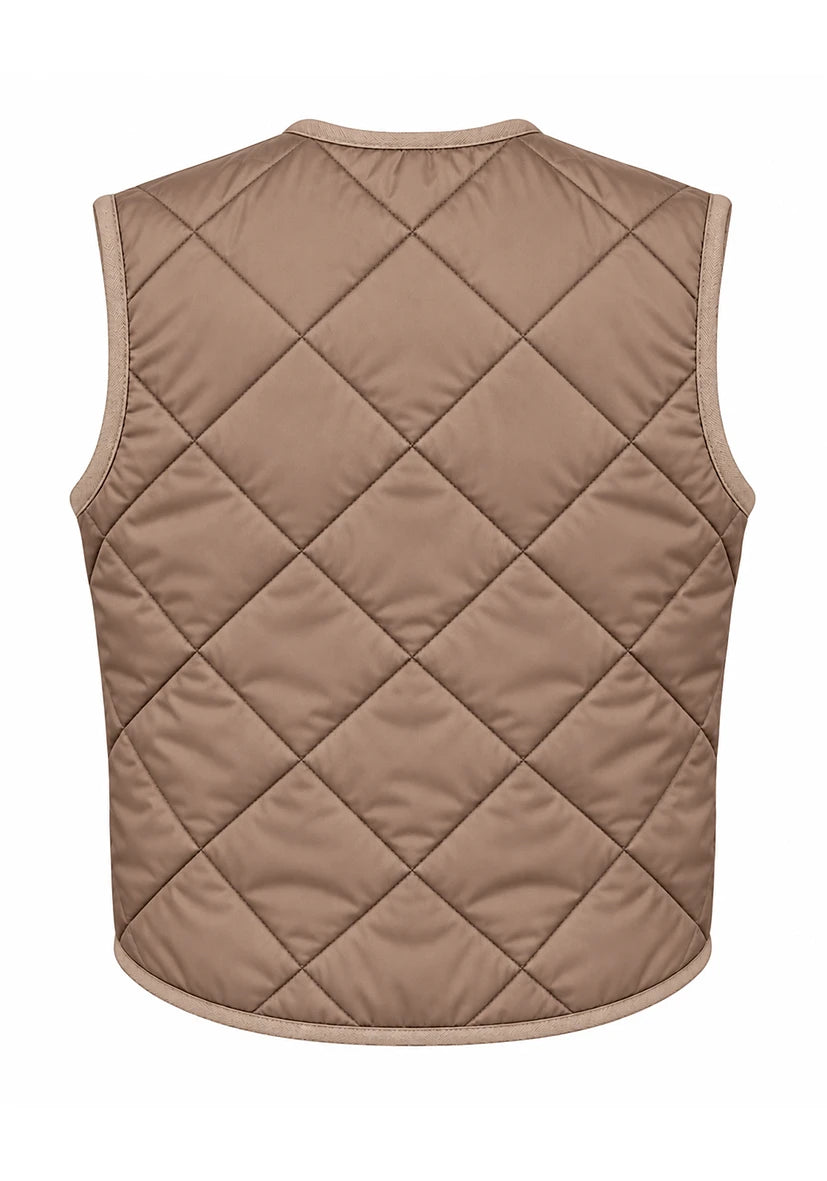 Vest Leo button Taupe