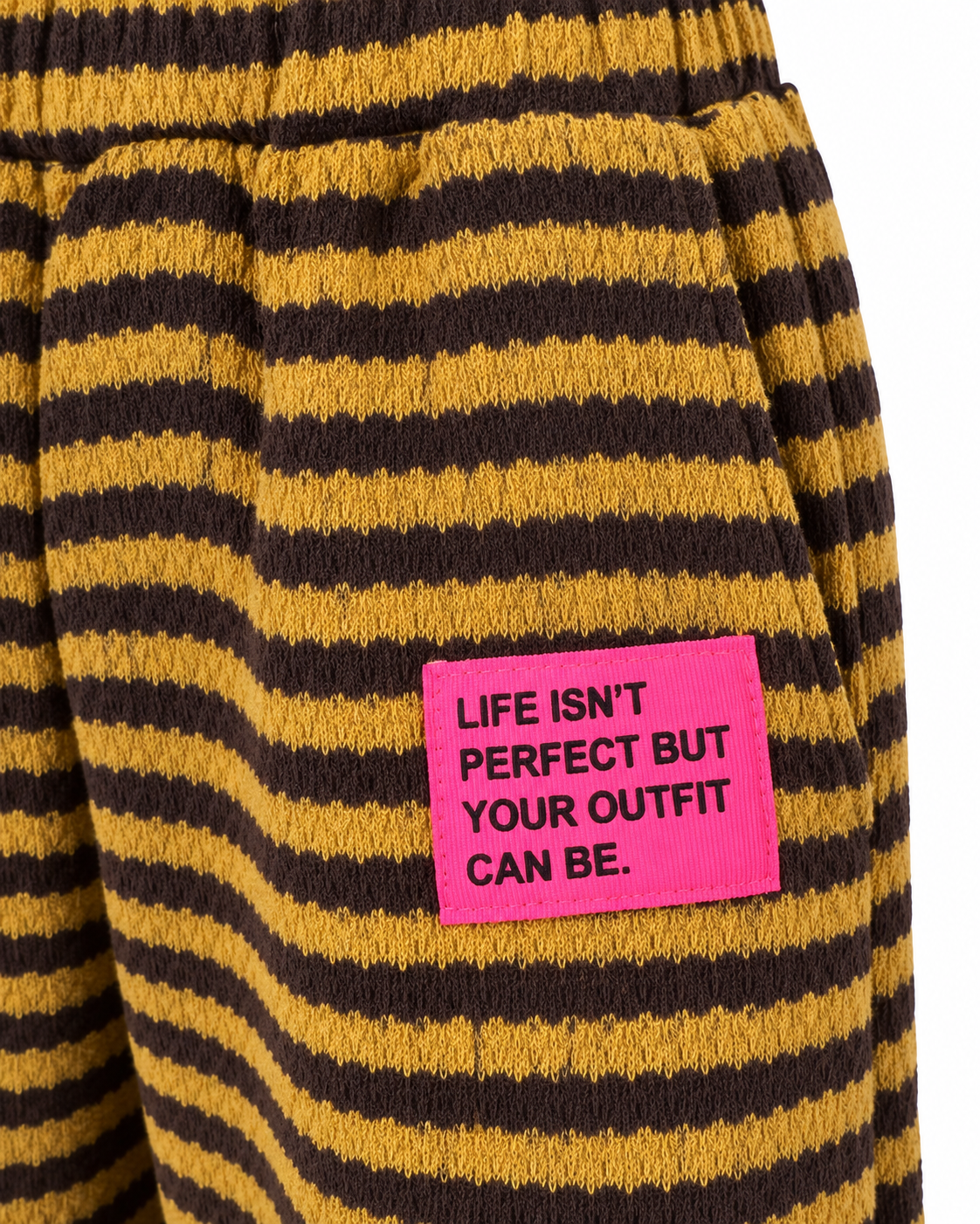 Knit Pants stripes - Pistachio/Brown