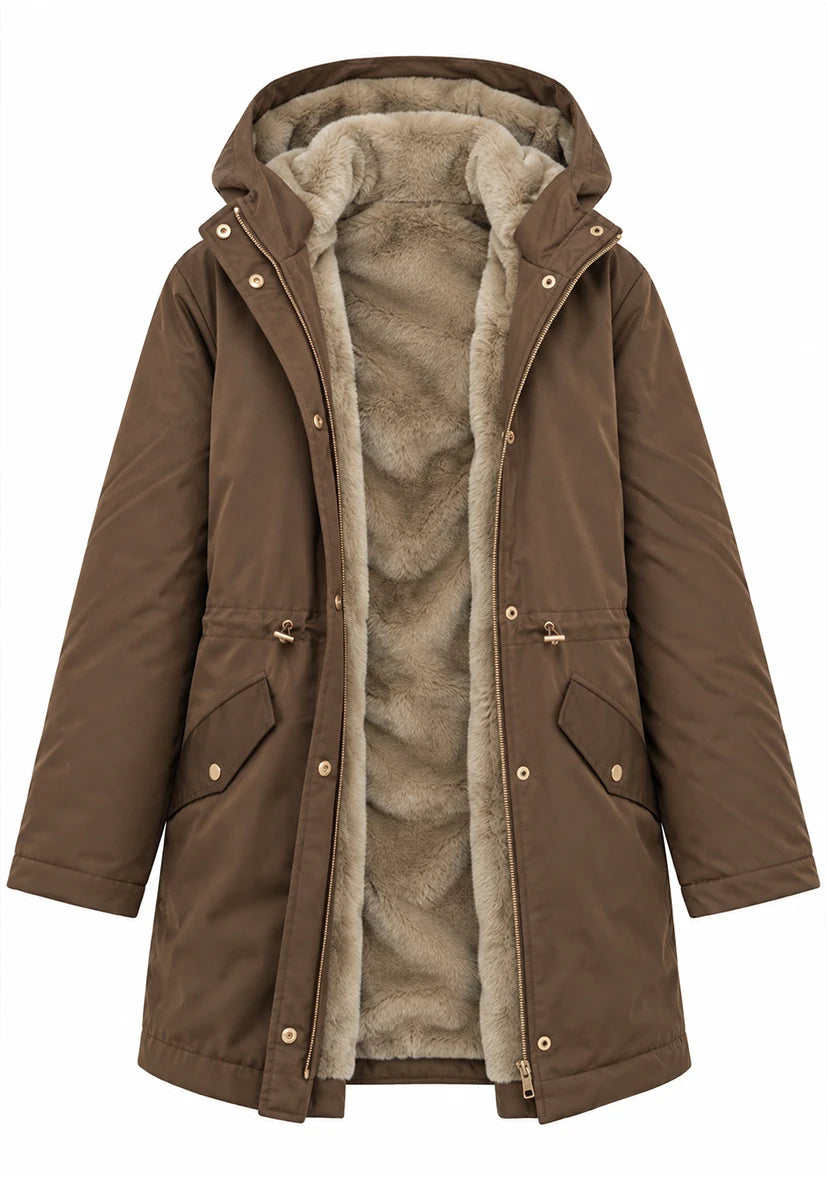 Manteau court Smile & Glow - gris
