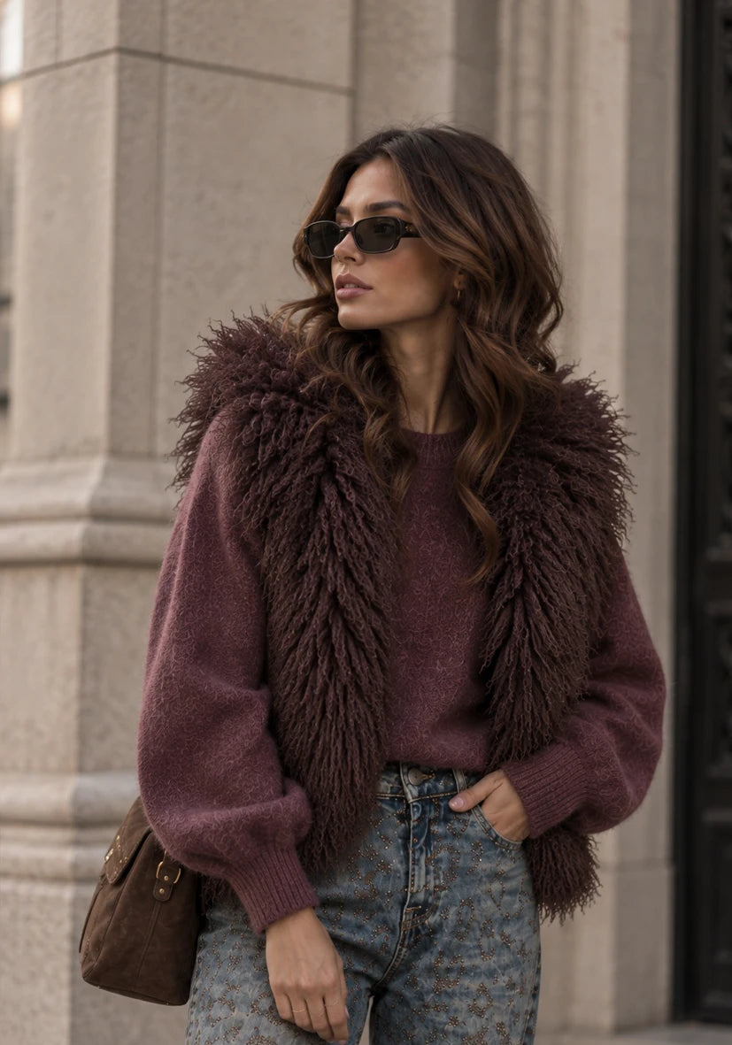 Manteau court Smile & Glow - gris