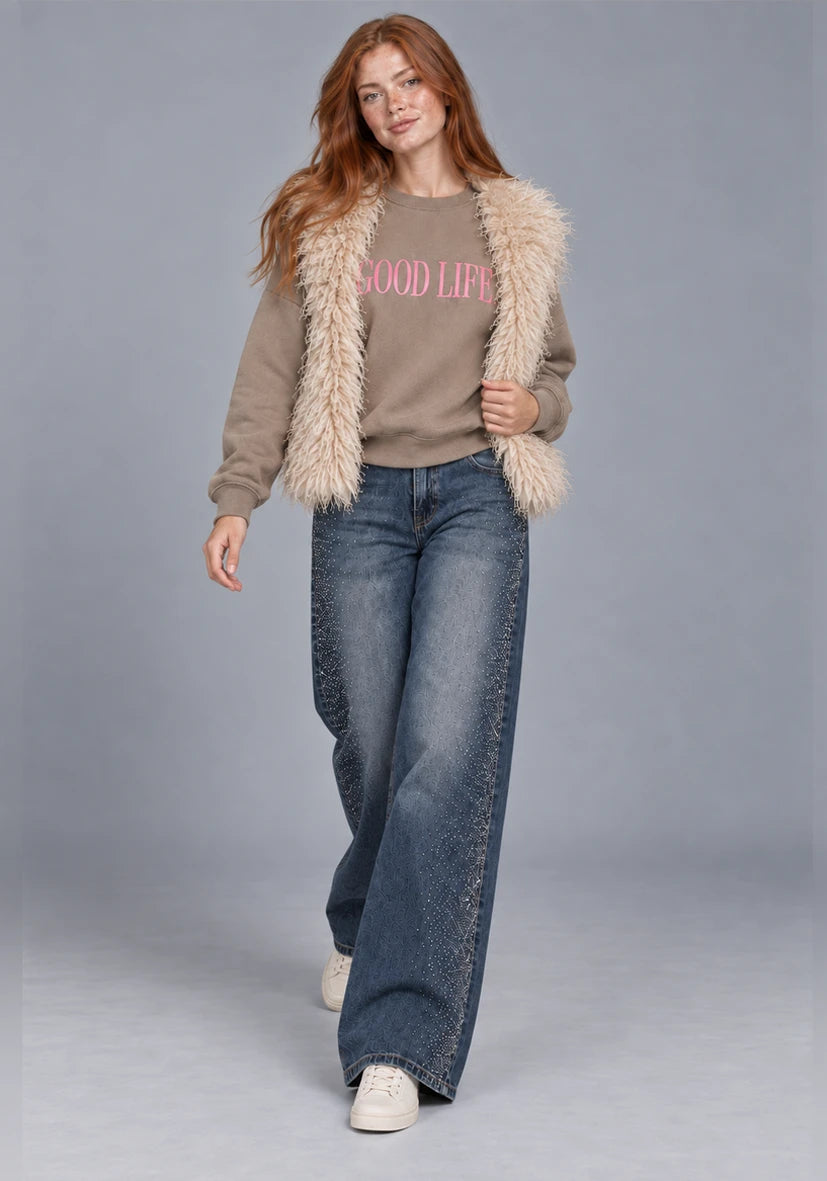 Abrigo corto Smile & Glow - gris