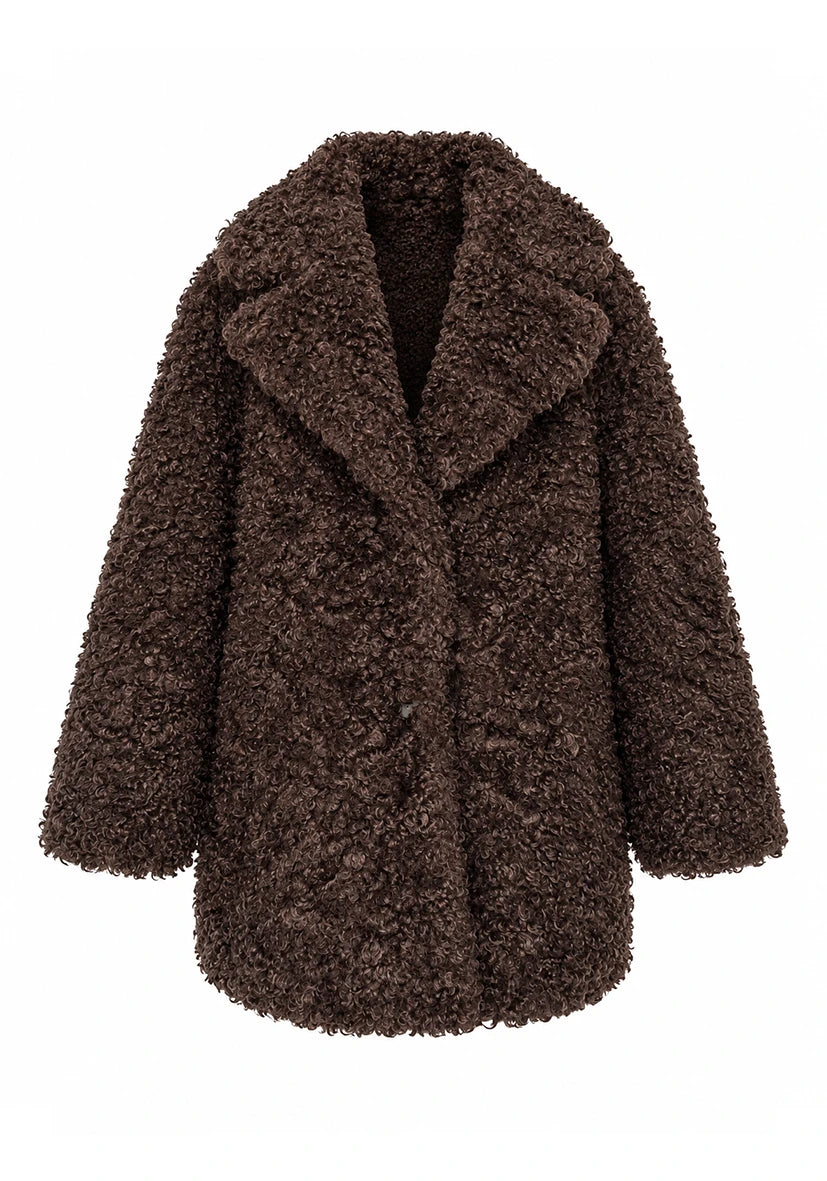 Manteau court Smile & Glow - gris
