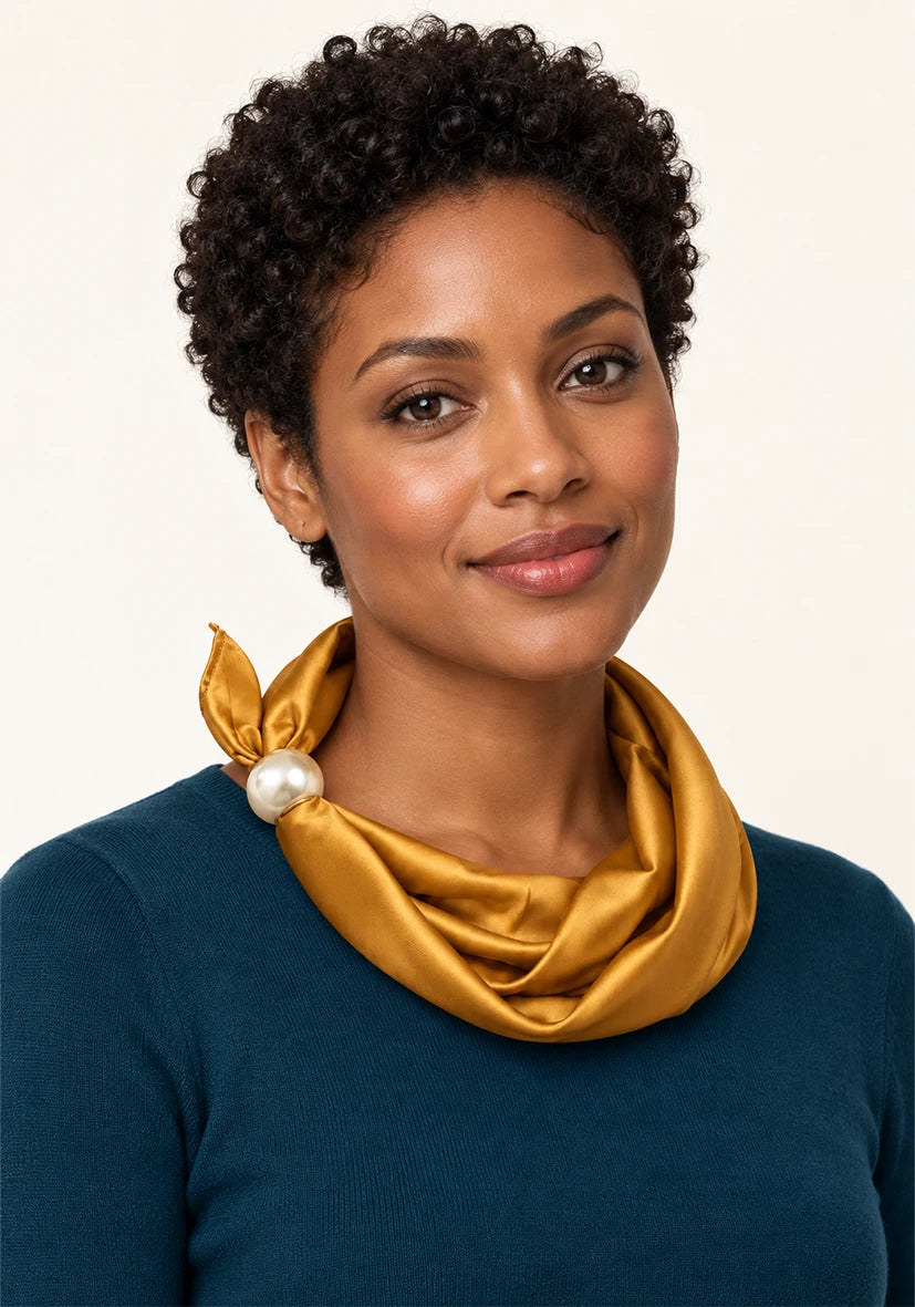 Scarf yellow Pearl