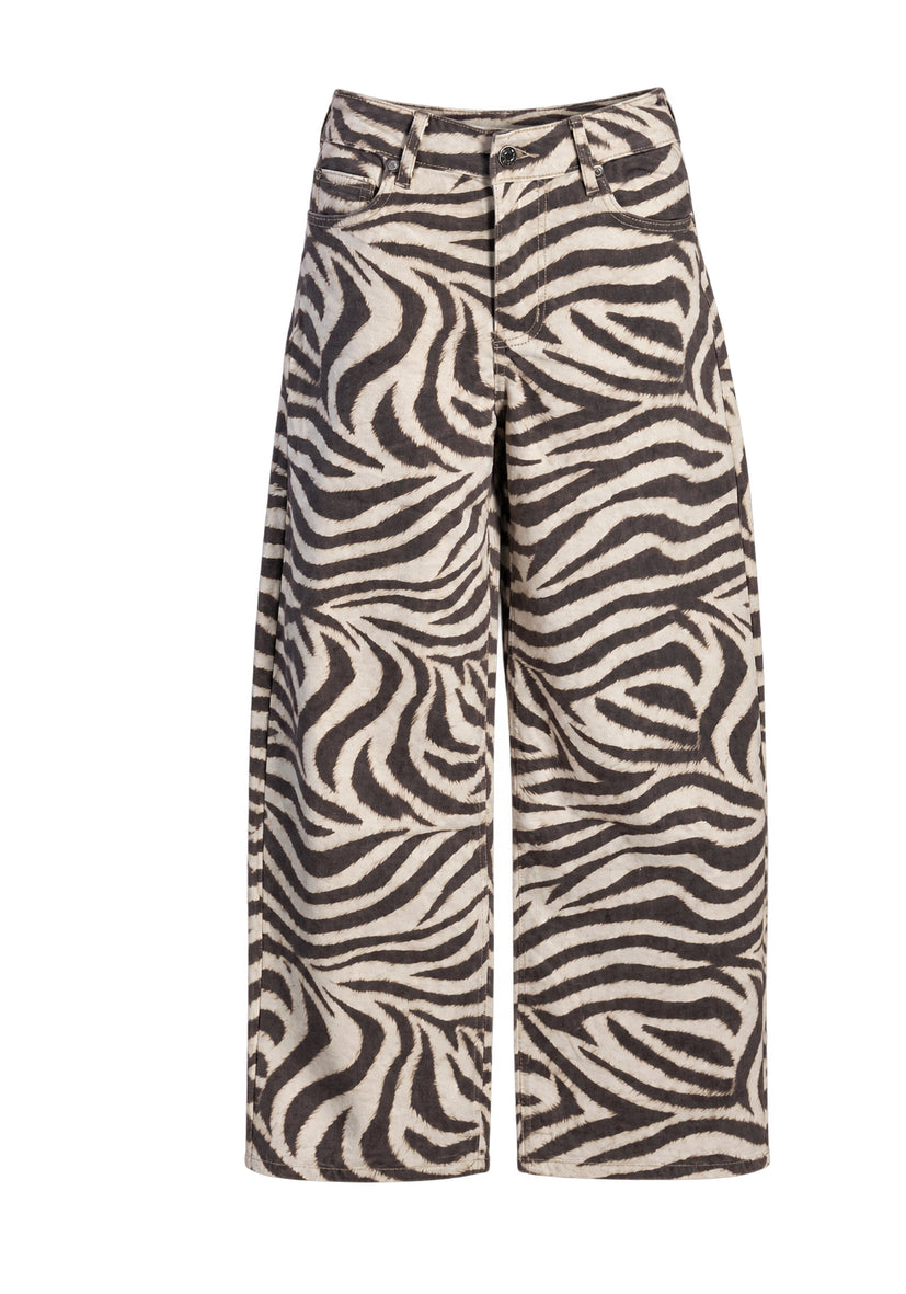 Jeans White Zebra - weiß/schwarz