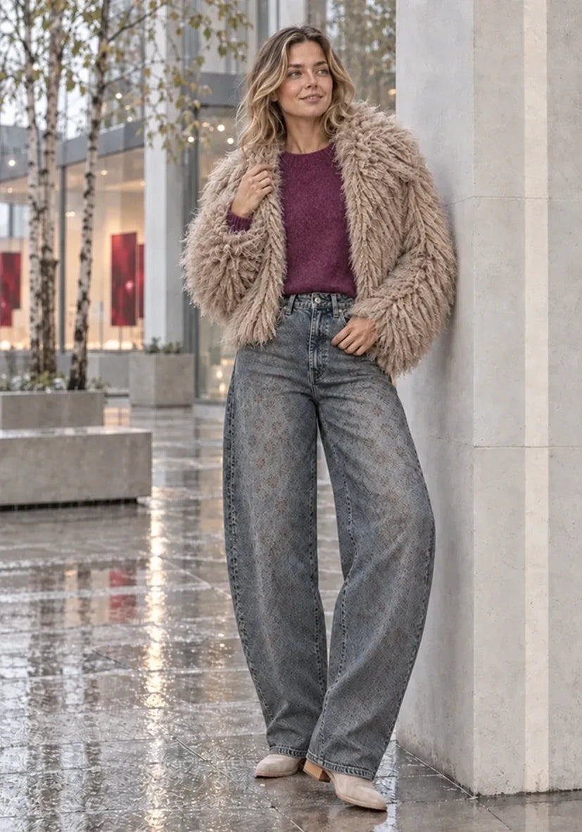 Jacket Short Cosy Cloud - sand