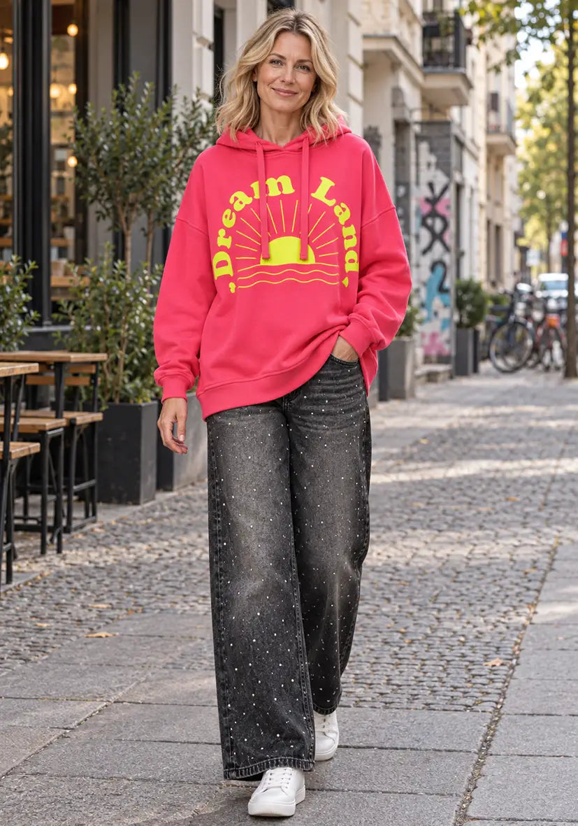 Hoodie-Dreamland - neonpink