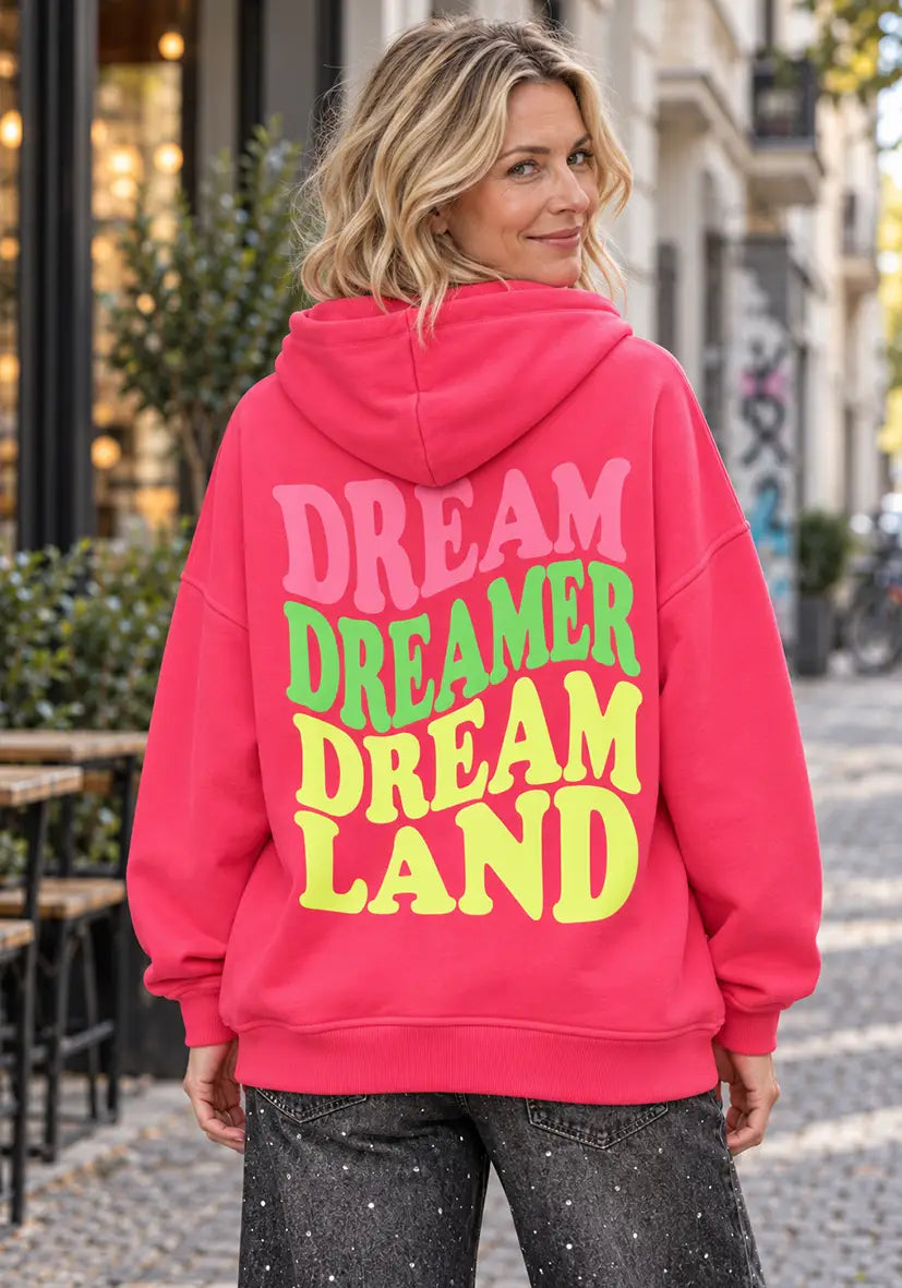 Hoodie-Dreamland - neonpink