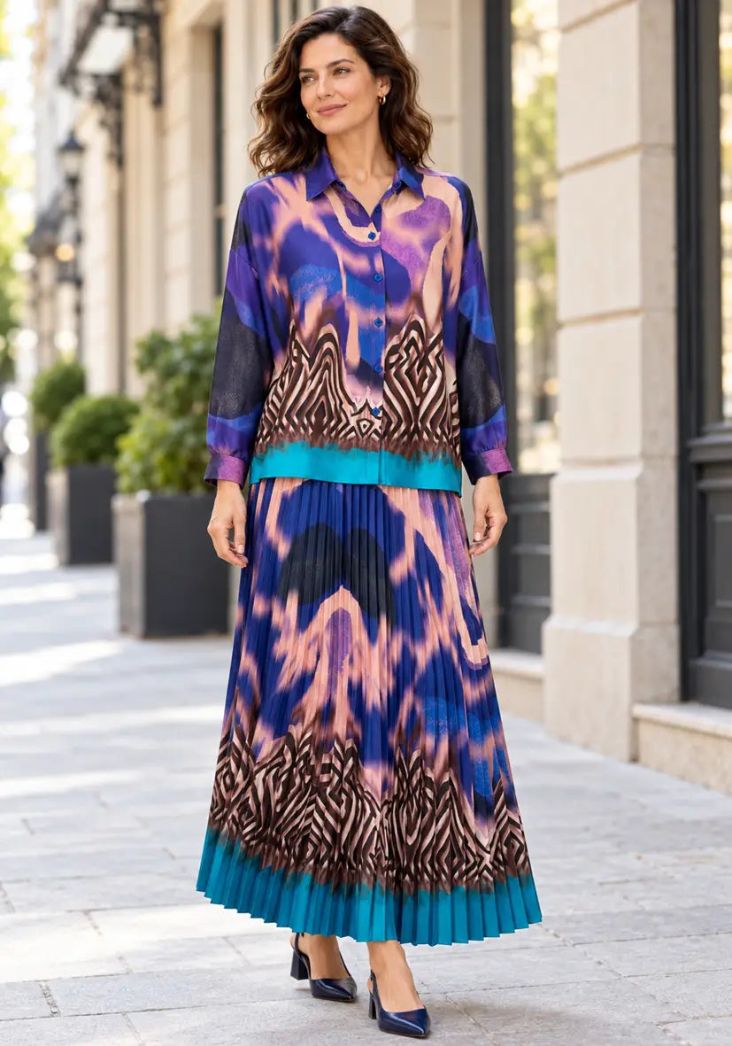 Blouse wide Azure Mirage