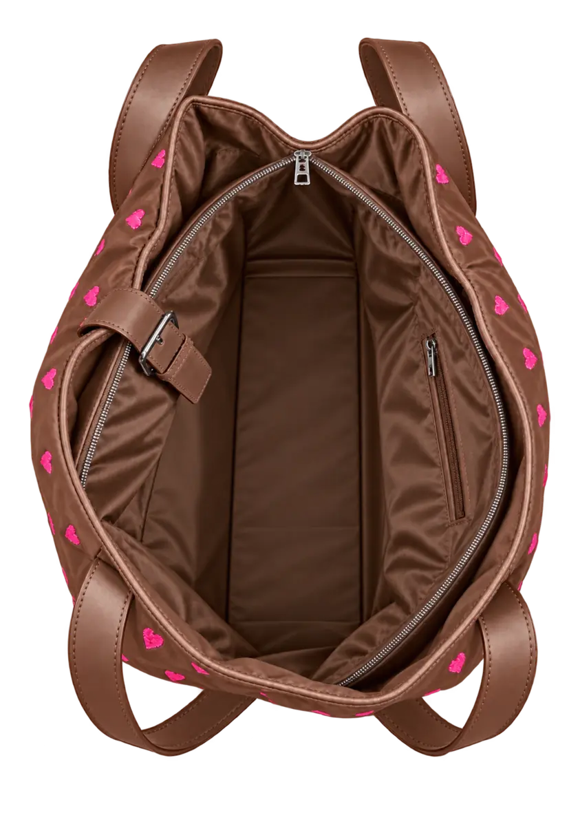 Shopper Miss Goodlife Heart - dunkelbraun