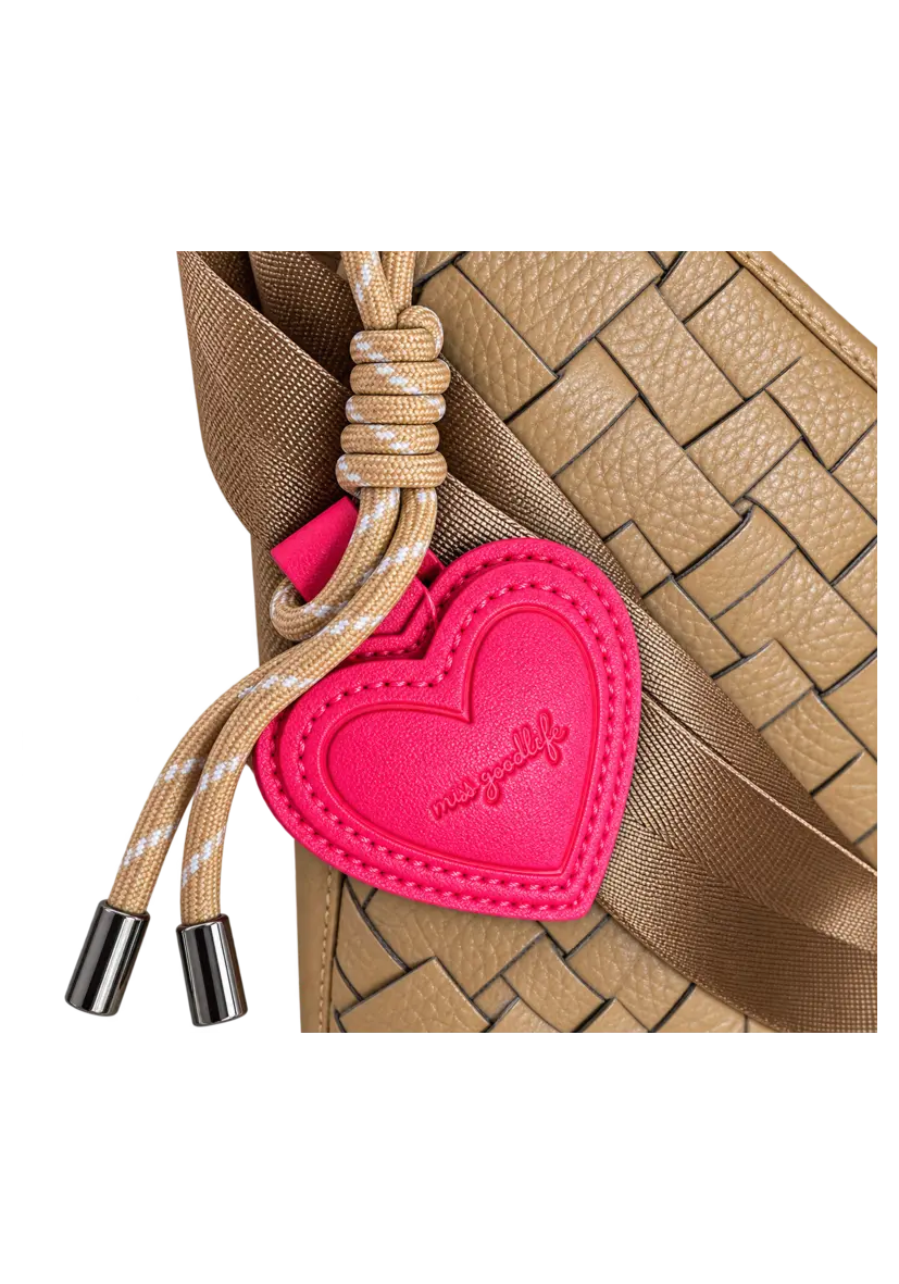 Leather Shopper Braided - beige