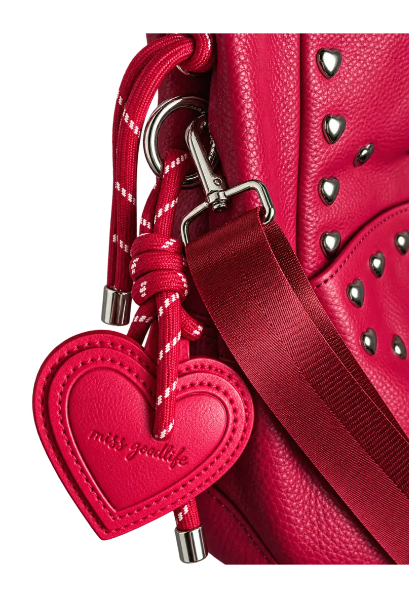 Braided Leather Bag Miss Goodlife - bordeaux