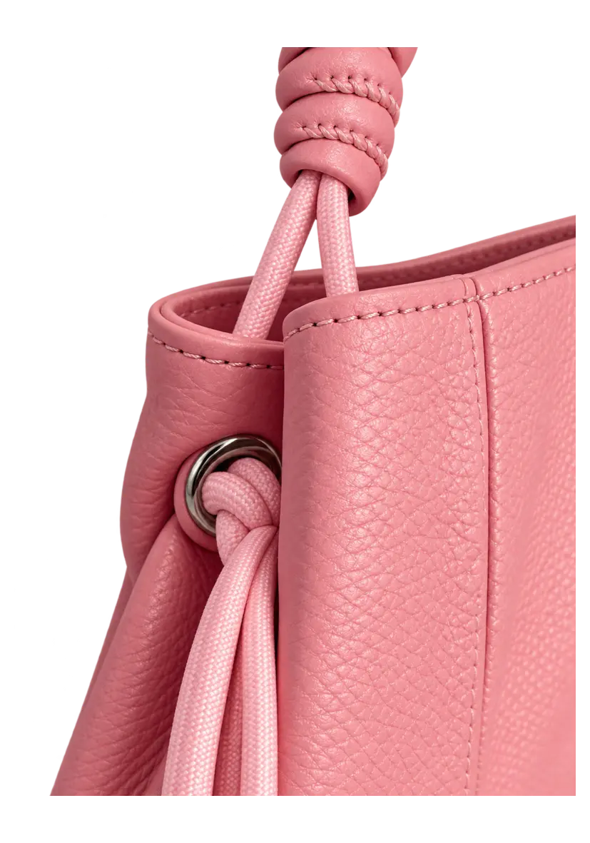Braided Leather Bag Miss Goodlife Heartface - dust rose