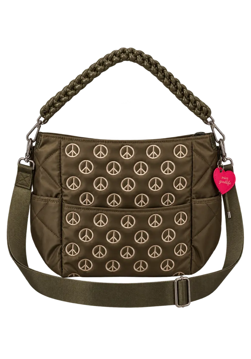 Braided Bag Peace - olive