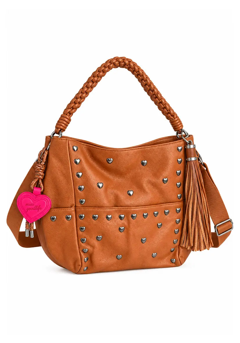 Leather Tassel Charm - braun