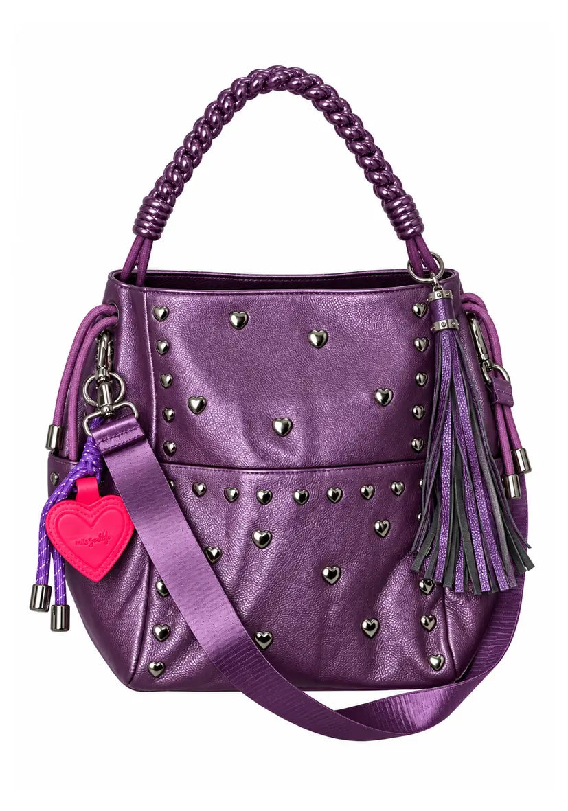 Leather Tassel Charm - violett