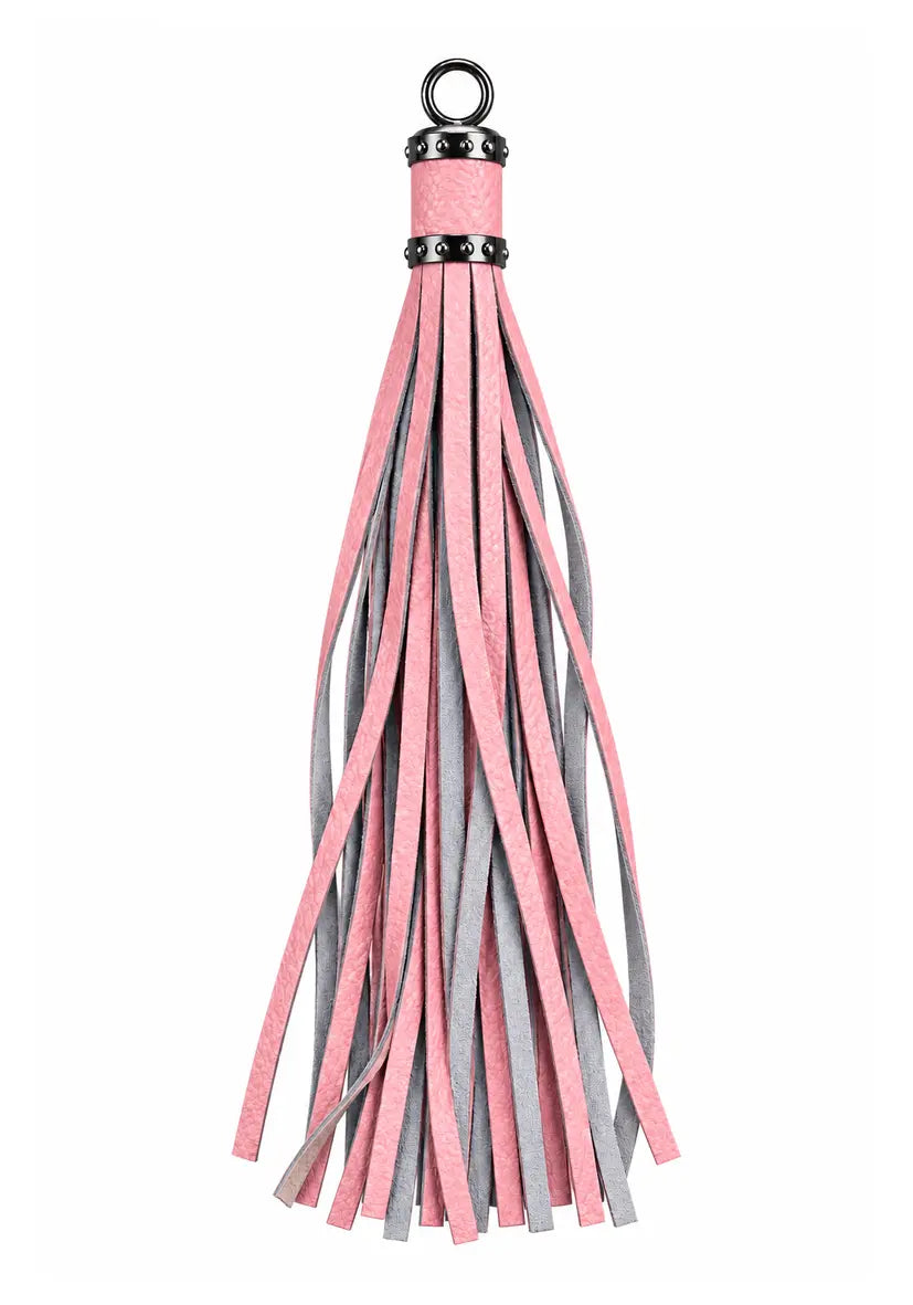 Leather Tassel Charm - dust rose