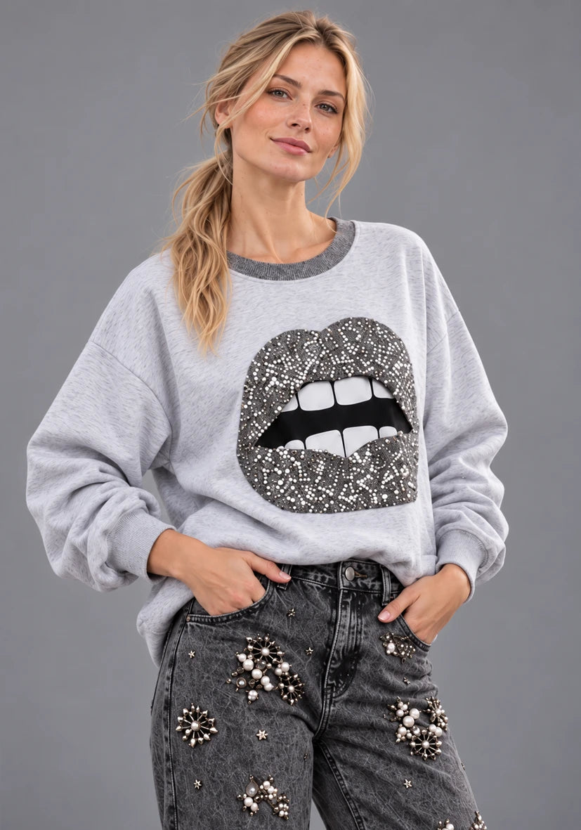 Sudadera con capucha Me and You - crema
