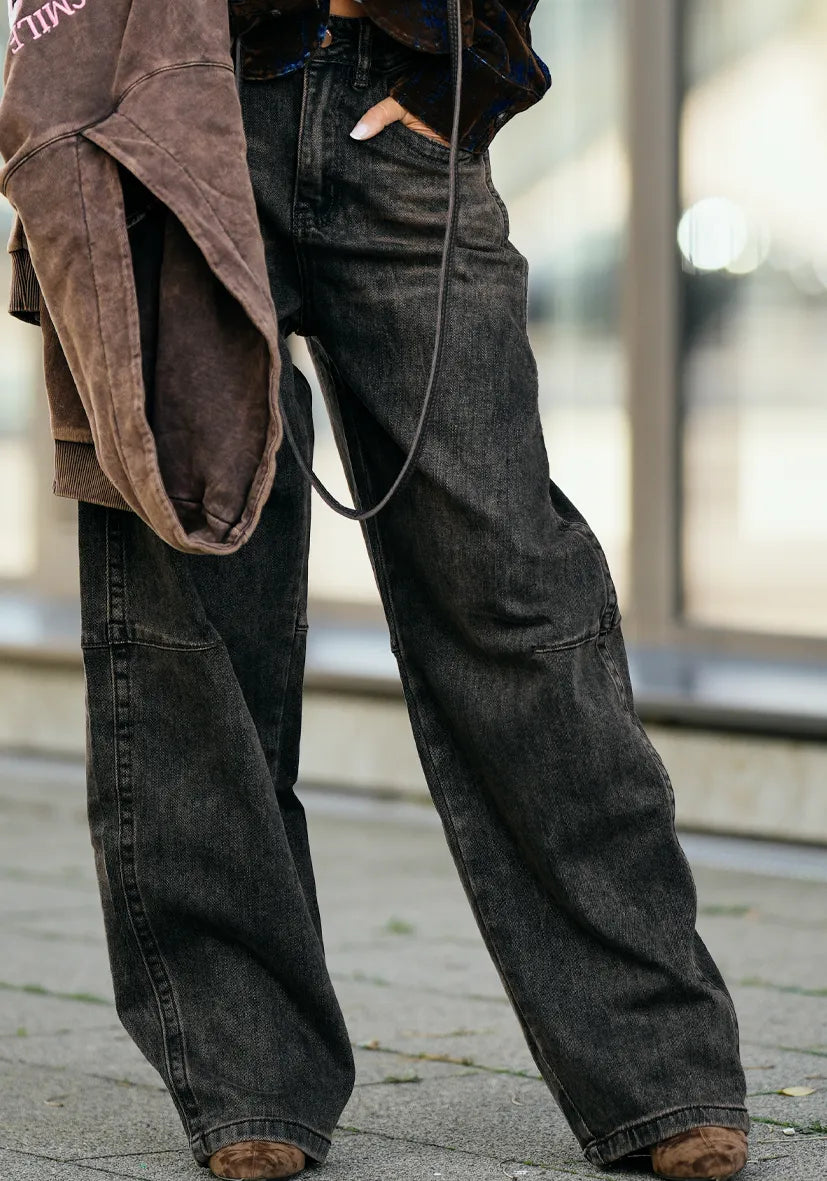 Barrel Jeans - braun