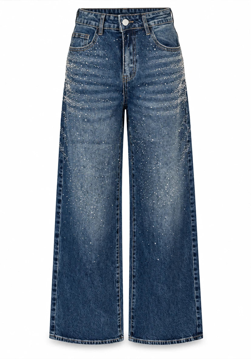 Jeans Rhinestone - blue