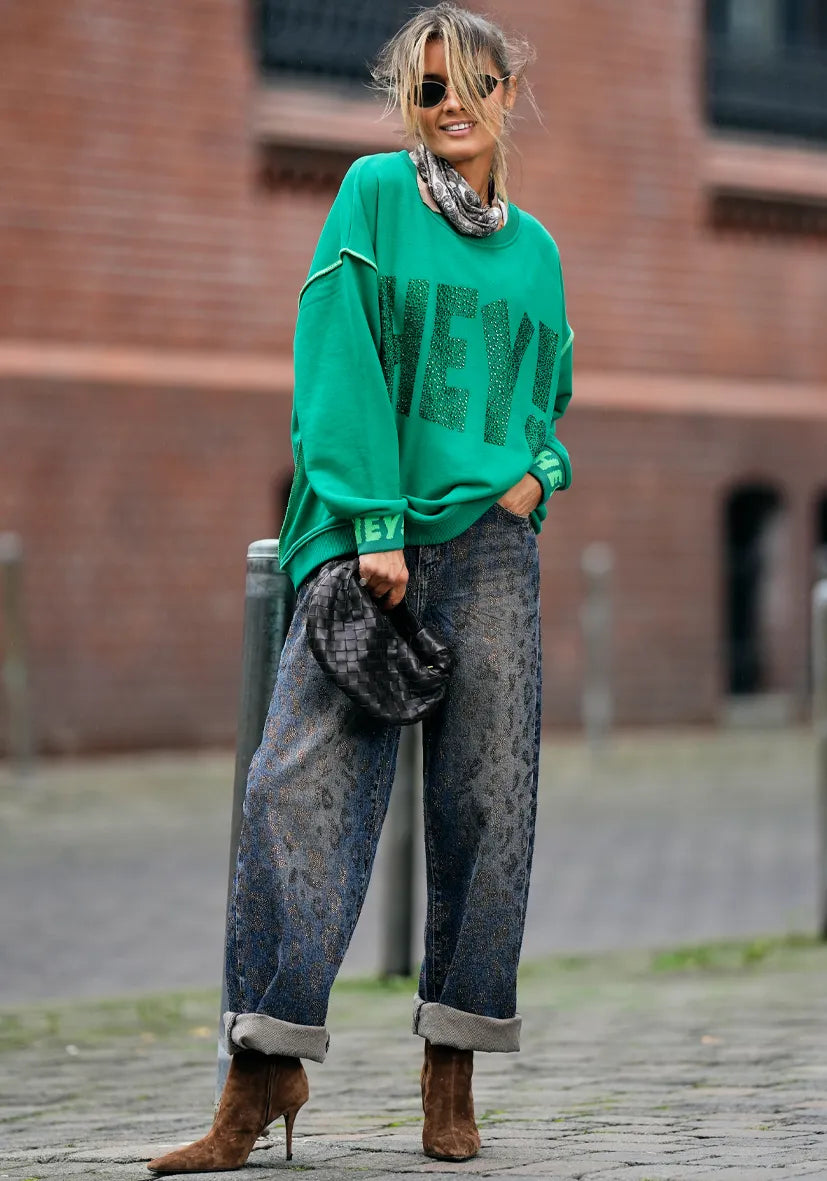 Barrel Jeans Leo Sparkle - braun