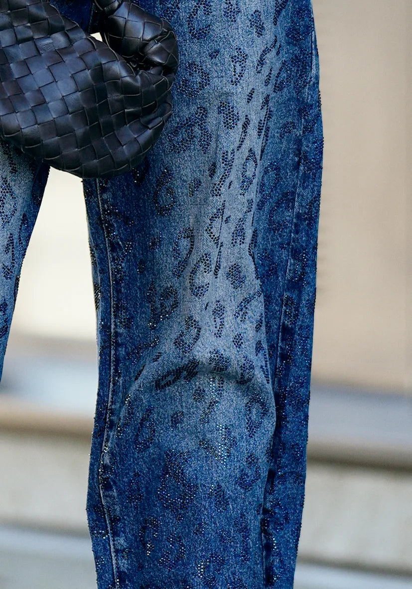 Barrel Jeans Leo Sparkle - blau