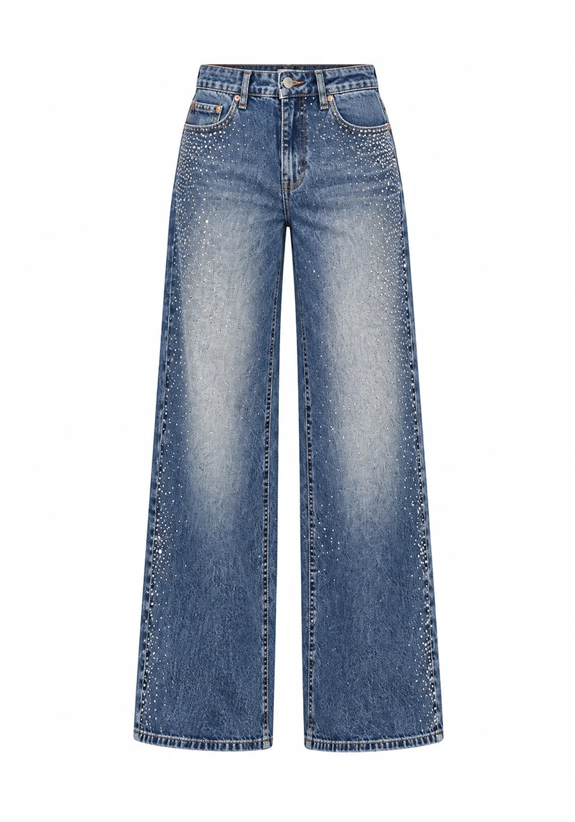 Jeans destroyed - rot Sparkle