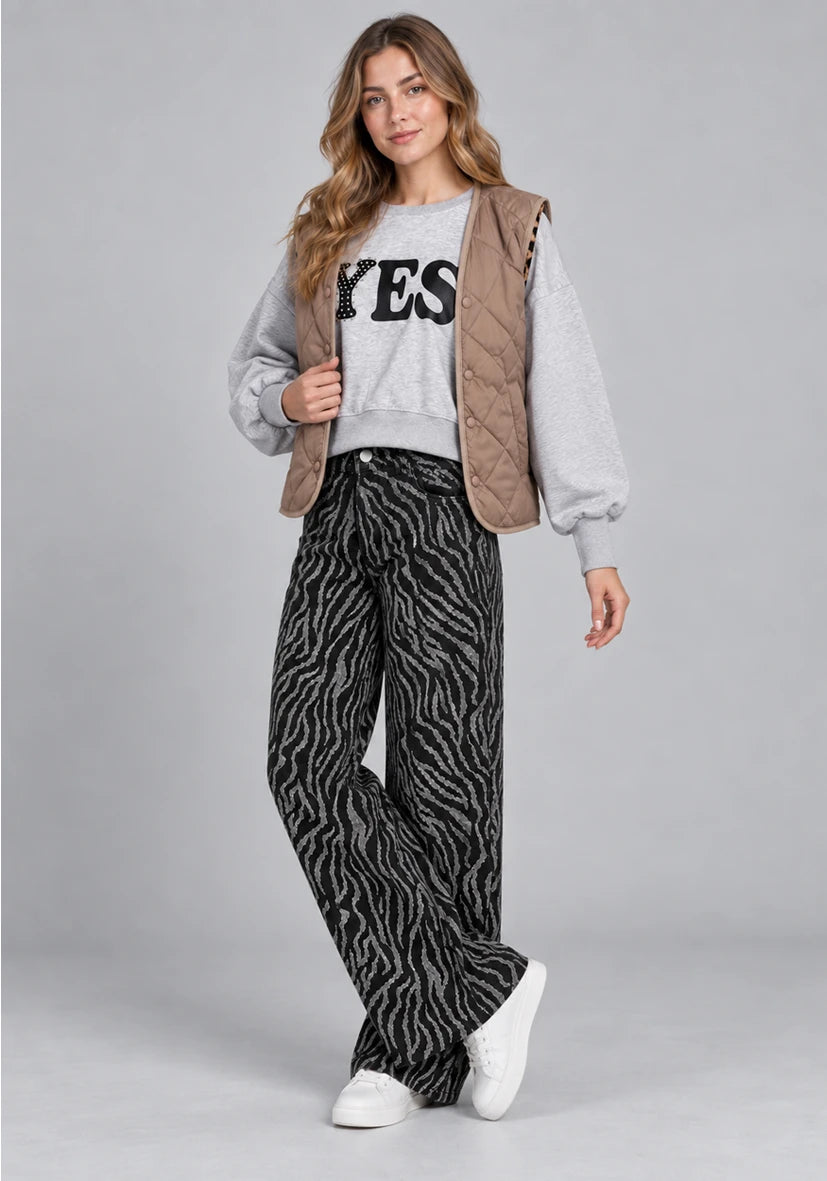 Vest Leo button Taupe