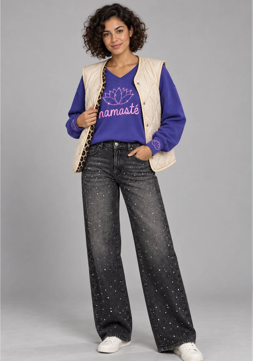 Manteau court Smile & Glow - gris