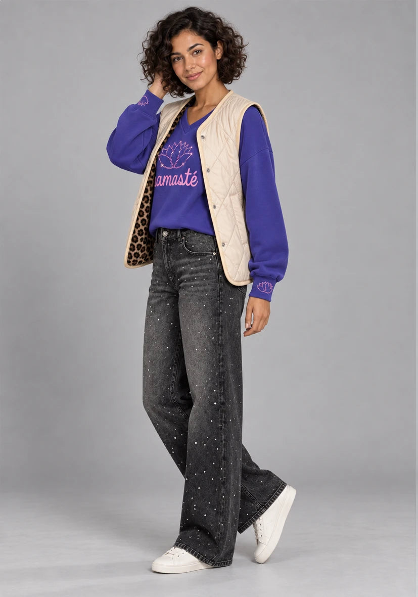 Manteau court Smile & Glow - gris
