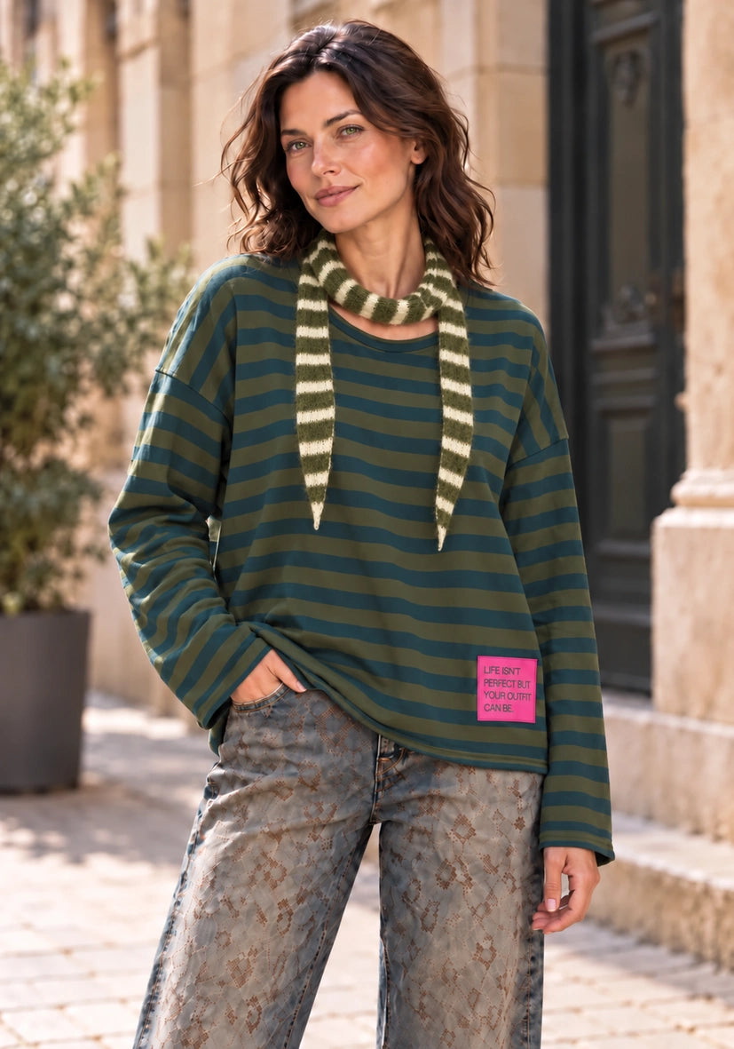 Small scarf stripes - olive