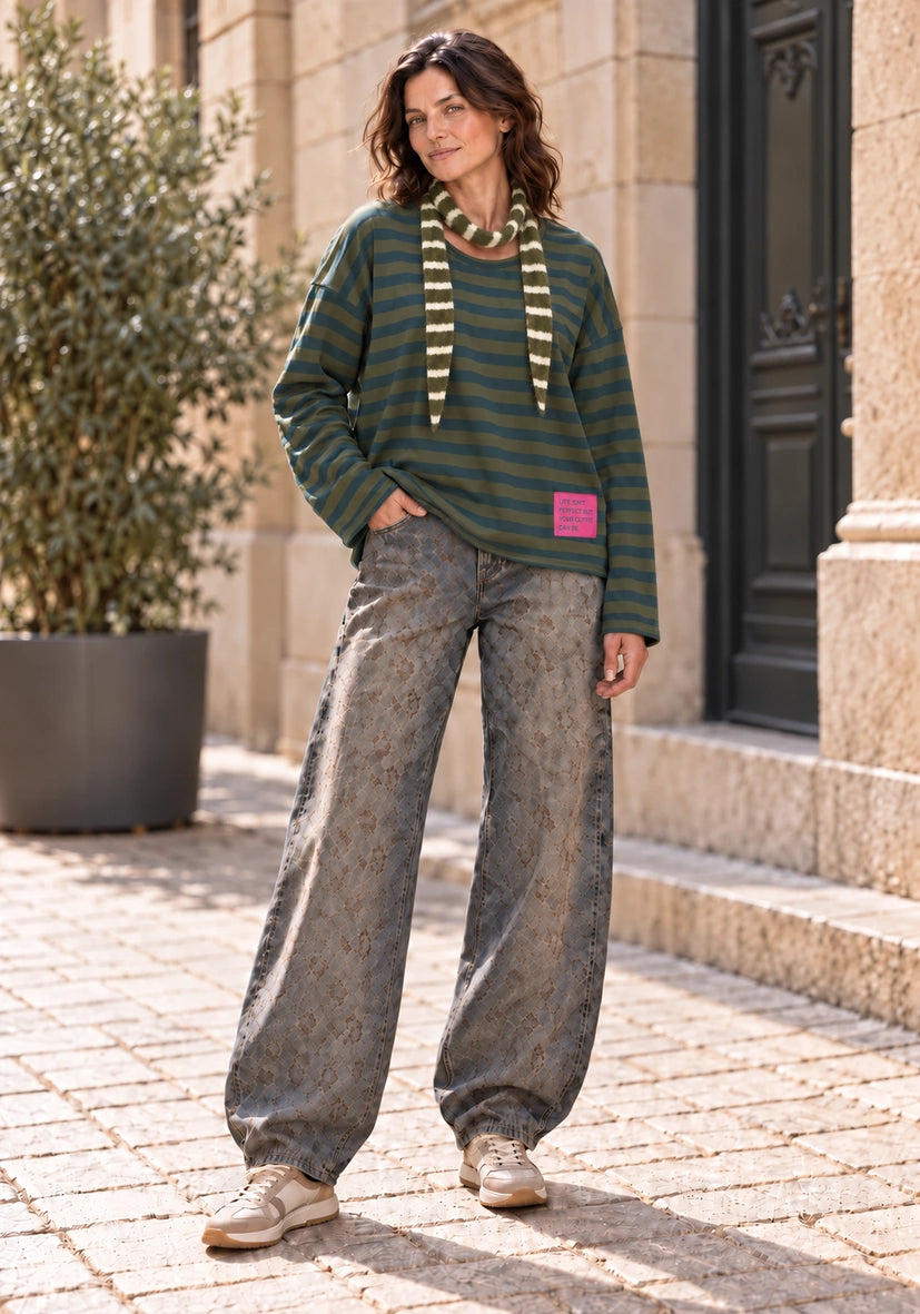 Small scarf stripes - olive