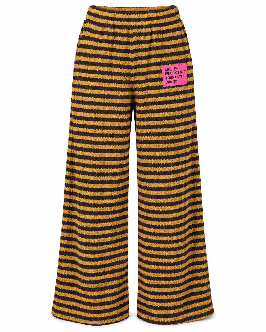 Knit Pants stripes - Pistachio/Brown