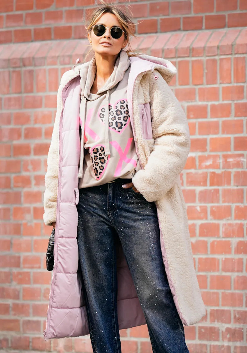 Reversible Jacket Teddy - rose