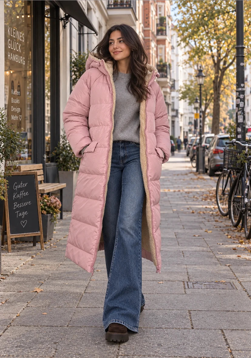 Manteau court Smile & Glow - gris